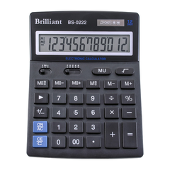 Калькулятор BS-0222 12р., 2-пит, Чорний