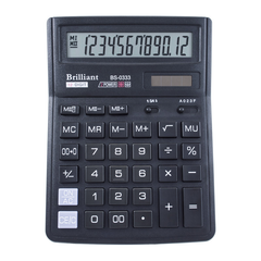 Калькулятор BS-0333 12р., 2-пит, Чорний