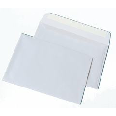 Конверт С5 (162х229мм) білий СКЛ (термоупаковка), Білий