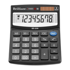 Калькулятор BS-208 8р., 2-пит, Чорний