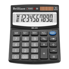 Калькулятор BS-210 10р., 2-пит, Чорний