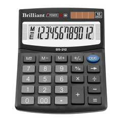 Калькулятор BS-212 12р., 2-пит., Чорний