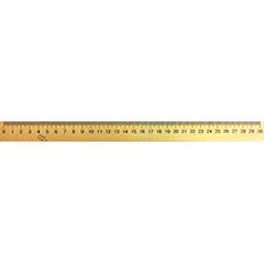 Лінійка дерев'яна 30 см (шовкографія), Коричневий