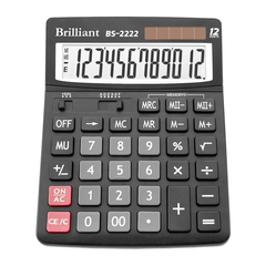 Калькулятор BS-2222 12р., 2-пит, Чорний