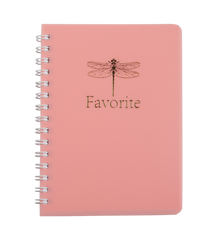 Зошит для нотаток FAVOURITE, PASTEL, А6, 80 арк., клітинка, пласт. обкладинка, рожевий, Рожевий