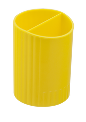 Стакан для письмового приладдя SFERIK круглий на два відділення, жовтий, Жовтий