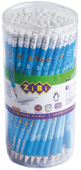 Олівець графітовий ZiBiMAN HB, з гумкою, туба