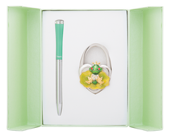 Набір подарунковий "Fairy Tale": ручка кулькова + гачок д/ сумки, зелений, Зелений