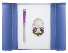 Набір подарунковий "Fairy Tale": ручка кулькова + гачок д/ сумки, фіолетовий, Фіолетовий