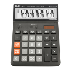 Калькулятор BS-414 14р., 2-жив, Чорний