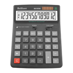 Калькулятор BS-555 12р., 2-пит, Чорний