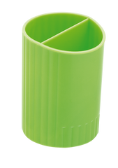 Стакан для письмового приладдя SFERIK круглий на два відділення, салатовий, Зелений