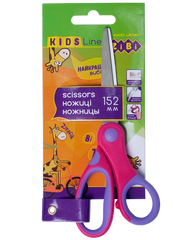 Ножиці дитячі 152 мм з гнучким гумовим кільцем і гумовими вставками, рожевий