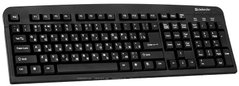 Клавіатура DEFENDER (45529)Element HB-520 USB UKR чорний, Чорний