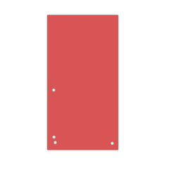 Індекс-розділювач 10, 5х23см (100шт.), картон, червоний, Червоний