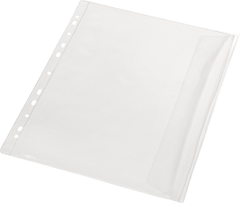 Файл-конверт А4 (11отв., PVC), Прозорий
