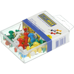 Кнопки-цвяшки, кольор., 50шт., пластиковий контейнер