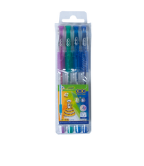 Набір з 4-х гелевих ручок GLITTER (з блискітками), 4 кольори