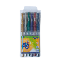 Набір з 6-ти гелевих ручок METALLIC, 6 кольорів