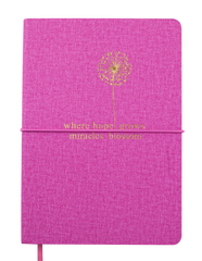 Блокнот діловий NICE, А-5, 96 арк., чистий, обкладинка штучна шкіра, малиновий, Рожевий