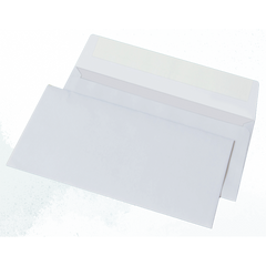 Конверт DL (110х220мм) білий СКЛ (термоупаковка), Білий