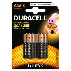 Елемент живлення (батарейка) DURACELL LR3 (АAA), 6шт/упак