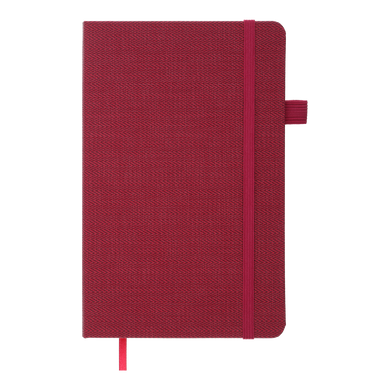 Книга записна TWEED 125*195, 96 арк., клітинка, обкл. штучна шкіра, бордовий