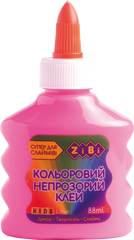 Клей рожевий непрозорий на PVA-основі, 88 мл, Рожевий