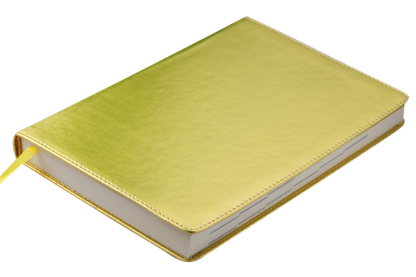 Щоденник недатований METALLIC, A5, 288 стор., жовтий, Жовтий