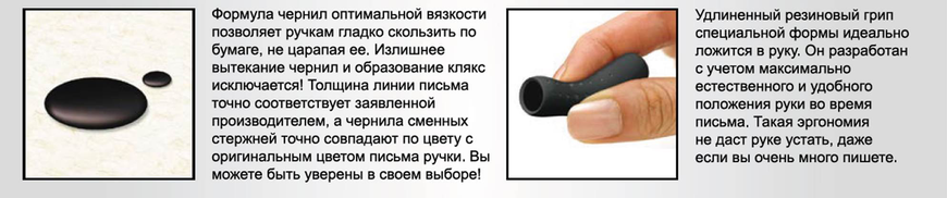 Ручка кульк. uni LAKUBO micro 0.5мм, чорна, Чорний