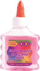 Клей рожевий прозорий на PVA-основі, 88 мл, Рожевий