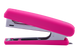 Степлер пластиковий RUBBER TOUCH до 12арк. (скоби №10), рожевий, Рожевий