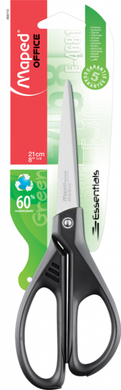 Ножиці офісні ESSENTIALS GREEN 210мм, блістер
