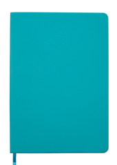 Блокнот діловий TOUCH ME LOGO2U А5, 96арк., клітинка, обкладинка зі штучної шкіри, т.-бірюзовий, бірюзовий
