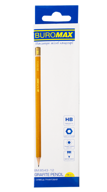 Олівець графітовий PROFESSIONAL HB, жовтий, без гумки, коробка 12шт.