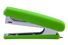 Степлер пластиковий RUBBER TOUCH до 12арк. (скоби №10), св-зелений, Зелений