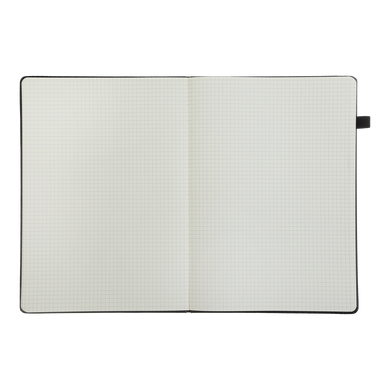 Книга записная ETALON 210*295, 96л., клетка, обложка искуственная кожа, черный