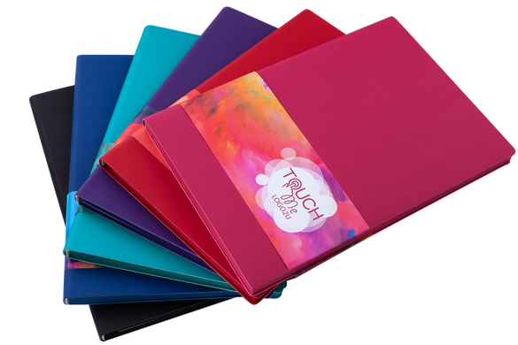 Блокнот діловий TOUCH ME LOGO2U А5, 96арк., клітинка, обкладинка зі штучної шкіри, т.-бірюзовий, бірюзовий