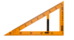 Косинець TEACHER 90&deg;/60&deg; для шкільної дошки 50 см, жовтий, Жовтий