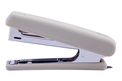 Степлер пластиковий RUBBER TOUCH до 12арк. (скоби №10), сірий, Сірий