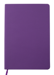 Блокнот діловий TOUCH ME LOGO2U А5, 96арк., клітинка, обкладинка зі штучної шкіри, фіолетовий, Фіолетовий