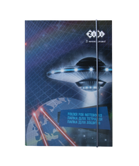 Папка для зошитів UFO, картонна, на резинці B5+ (175х240х25мм), KIDS Line