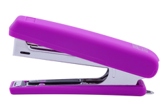 Степлер пластиковий RUBBER TOUCH до 12арк. (скоби №10), фіолетовий, Фіолетовий