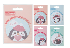Блок для нотаток PENGUIN, з кл.шаром, діам. 70 мм, 30 арк