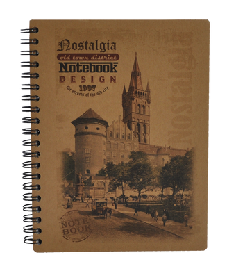 Записна книжка KRAFT В6, 96 арк., біла, мікроперфорація, Коричневий