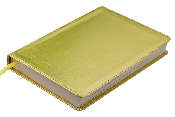 Щоденник недатований METALLIC, A6, 288 стор., жовтий, Жовтий