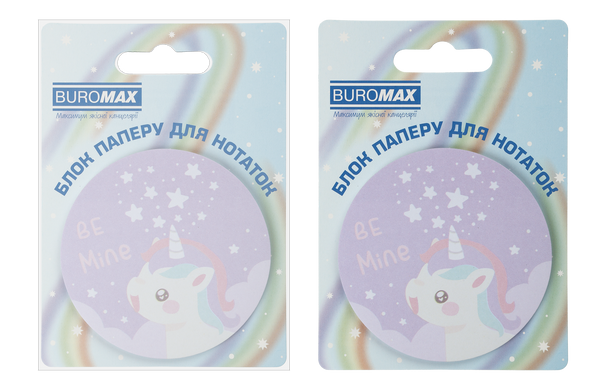 Блок для нотаток MAGIC UNICORN, з кл.шаром, діам. 70 мм, 30 арк
