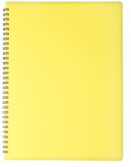 Книжка записн. на пруж. "GLOSS" А4, 80арк.,кл., пластик.обкл., жовтий