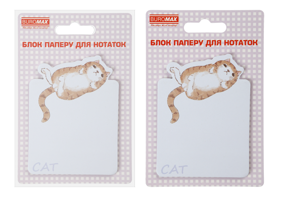 Блок для нотаток LAZY CAT, з кл.шаром, 70х94 мм, 30 арк
