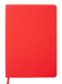 Блокнот діловий TOUCH ME LOGO2U А5, 96арк., клітинка, обкладинка зі штучної шкіри, червоний, Червоний